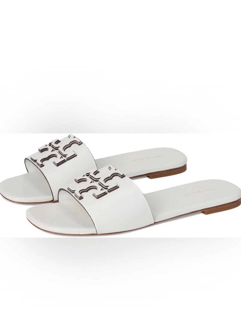 Tory Burch White Ins Slide Sandals